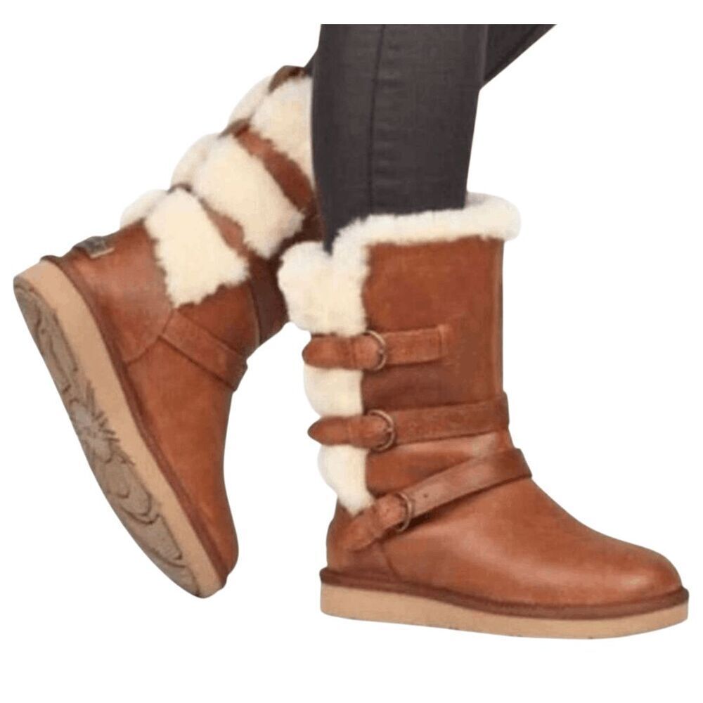 UGG Becket 'Chestnut' Leather Winter Boot Size 6